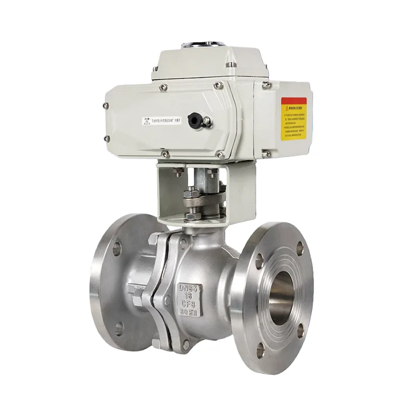 Lantarki Bakin Karfe Flanged Ball Valve